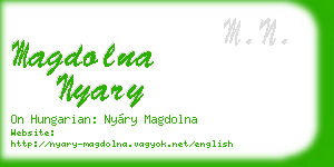 magdolna nyary business card